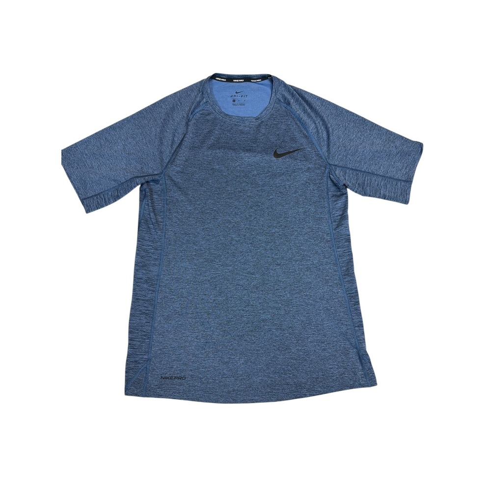 Nike Pro Dri-FIT Shirt Mens Medium Blue Short Sleeve‎ Training Top Excellent